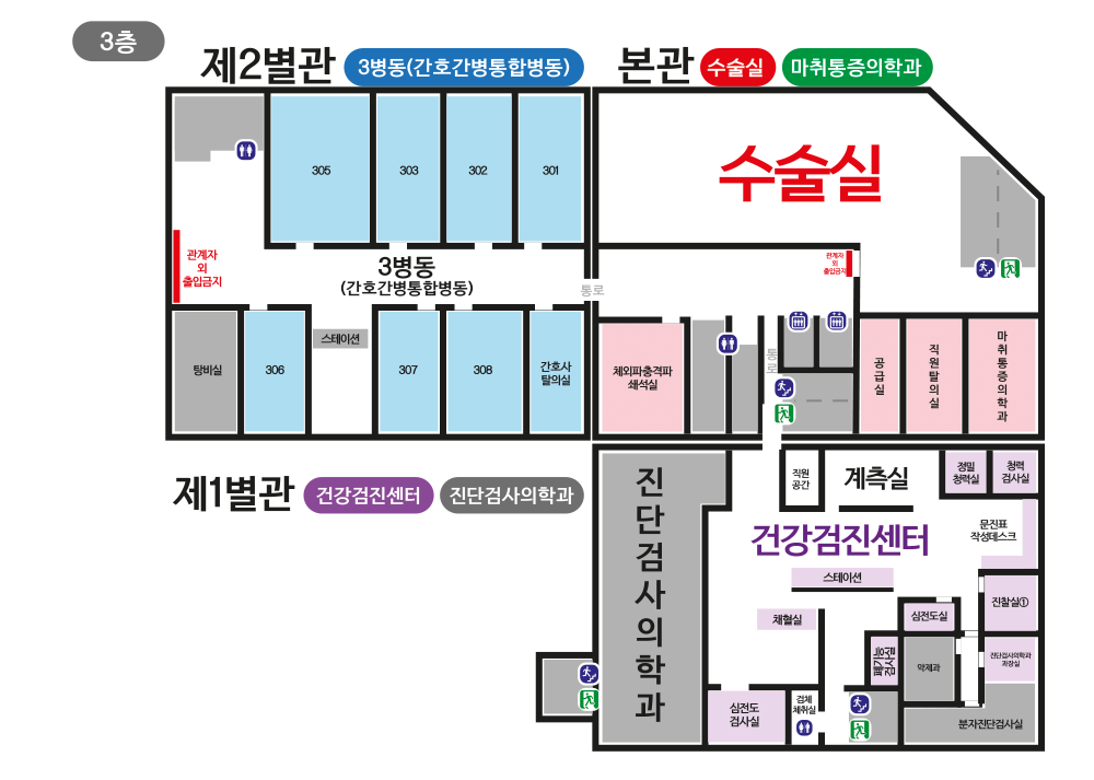 본관/제1별관/제2별관 3F