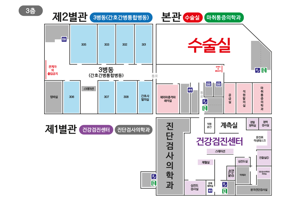 본관/제1별관/제2별관 3F